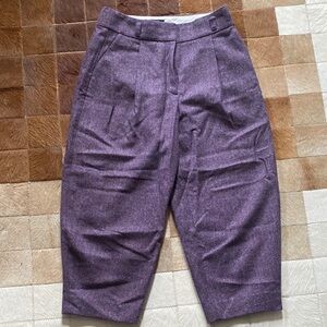 J. Crew Barrel Leg Tweed Wool Trousers